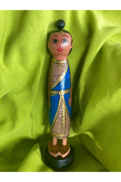 Wooden Peg Dolls (Large) - Queen In Blue